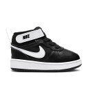 ナイキ Nike 【 Court Borough Mid 2 Td 'Black White' Infant Black/White 】 コート ミッド キッズ...