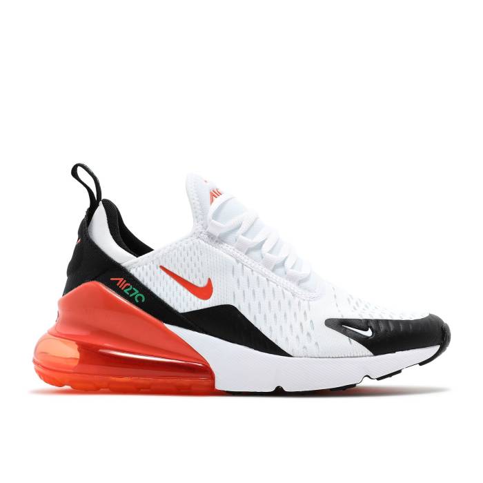 ʥ Nike  Air Max 270 Gs 'White Turf Orange' Youth White/Stadium Gree...