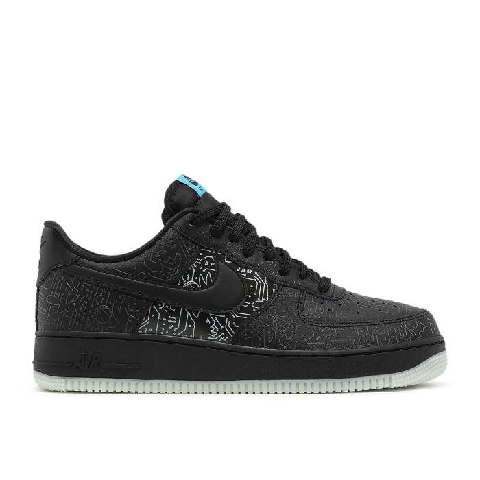 ナイキ Nike 【 Space Jam X Air Force 1 '07 'Computer Chip' Men Black/Light Blue Fury/Black 】 ジャム 靴 メンズ靴 スニーカー メンズ 黒色 ブラック 青色 ブルー