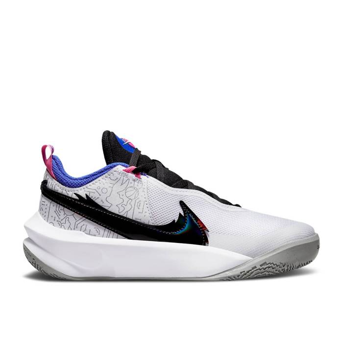 ナイキ Nike 【 Space Jam X Team Hustle D10 Se Gs 'Computer Chip' Youth White/Hyper Royal/Pink Bl..