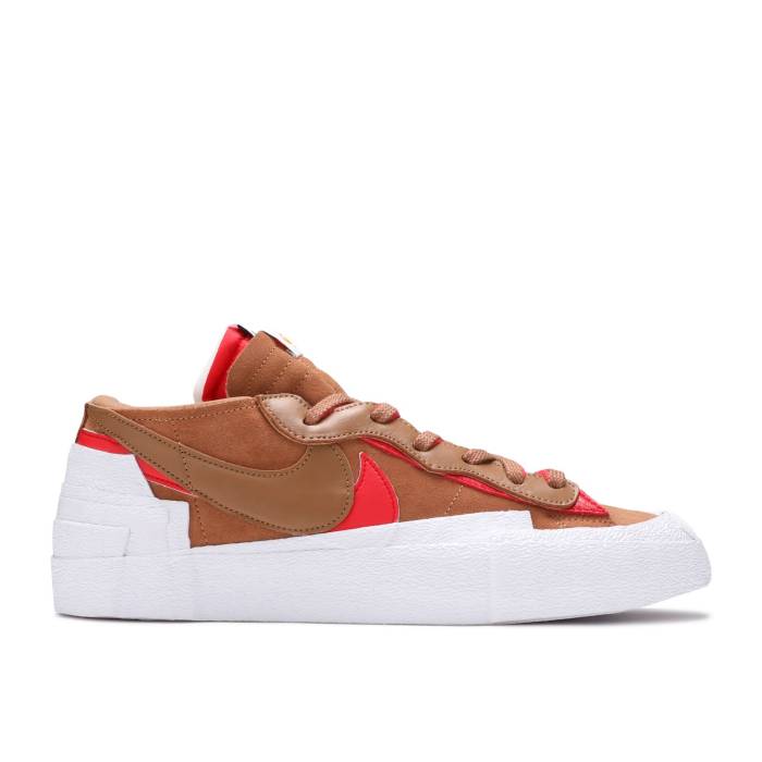 ʥ Nike  Sacai X Blazer Low 'British Tan' Men Light British Tan/White/University Red  ֥쥤  󥺷 ˡ   ۥ磻 Red ֡å