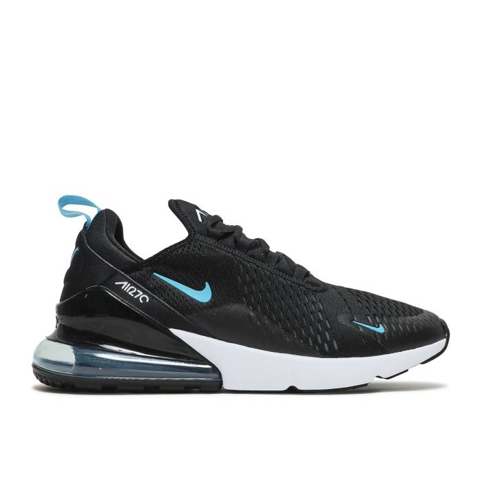 ナイキ Nike 【 Air Max 270 'Black Light Blue Fury' Men Black/Dark Smoke Grey/White/Light Blue Fury 】 マックス 青色 ブルー 靴 メンズ靴 スニーカー メンズ 黒色 ブラック 灰色 グレー 白色 ホワイト 青色 ブルー
