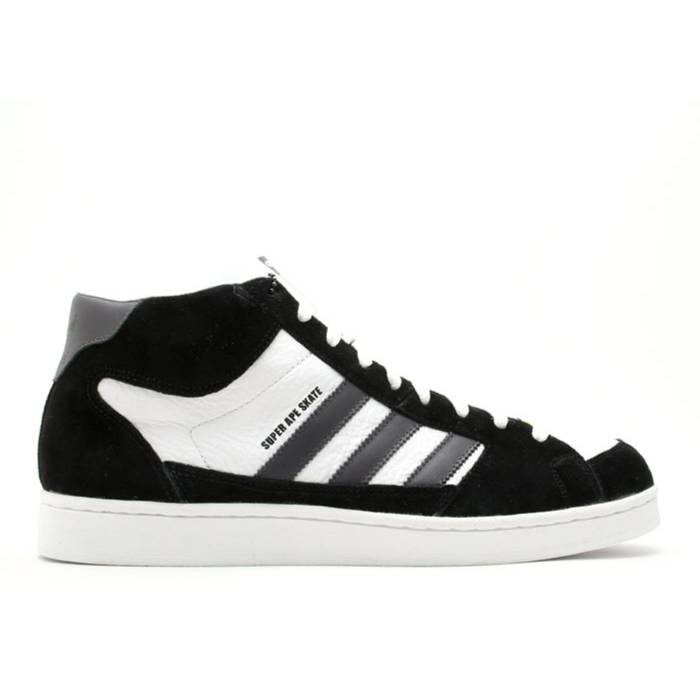 アディダス Adidas 【 A Bathing Ape X Super Ape Skate 'Black White Grey' Men Black/Whit...