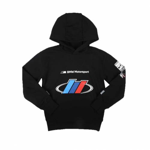 プーマ ストリート フーディー パーカー 黒色 ブラック ジュニア キッズ 【 PUMA STREET BMW M MOTORSPORTS KIDS HOODIE 816 BLACK 】