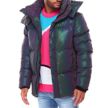 ナイロン メンズ 【 JORDAN CRAIG IRIDESCENT NYLON PUFFER COAT MULTI 】