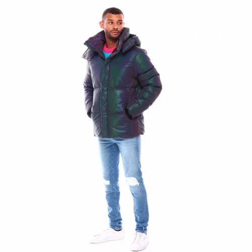 ナイロン メンズ 【 JORDAN CRAIG IRIDESCENT NYLON PUFFER COAT MULTI 】