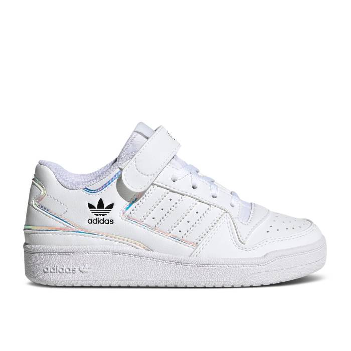 楽天スニケスアディダス Adidas 【 Forum Low J 'White Iridescent' Youth Cloud White/Cloud White/Core Black 】 フォーラム キッズ ベビー マタニティ キッズファッション 靴 スニーカー ジュニア キッズ 白色 ホワイト コア