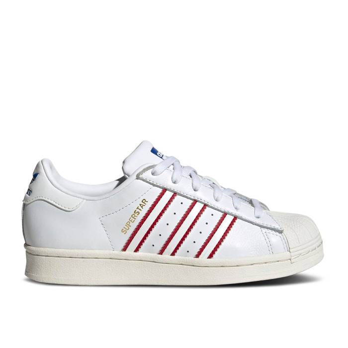 アディダス Adidas 【 Superstar J 'White Power Red' Youth
