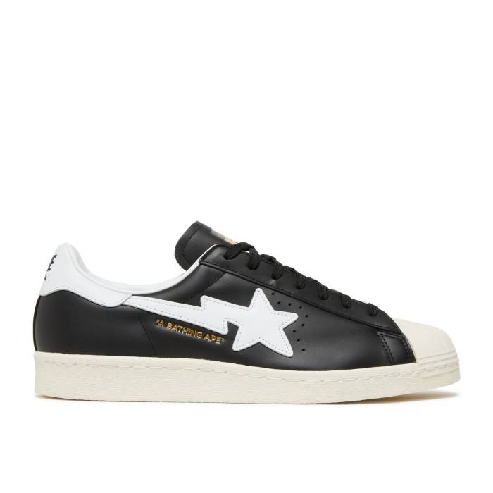 アディダス Adidas 【 Bape X Superstar 'Black' Men Core Black/Footwear White/Off White 】 Superstar スーパースター 靴 メンズ靴 スニーカー メンズ コア 黒色 ブラック 白色 ホワイト