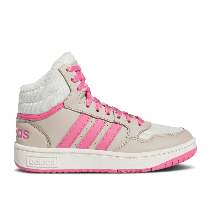 ǥ Adidas  Hoops 3.0 Mid J 'Wonder Beige Pink Fusion' Youth Wonder...