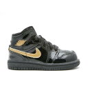 ナイキ エアジョーダン Air Jordan 【 Baby Jordan 1 Retro 'Metallic Gold' Infant Black/Metallic Gold 】 レトロ キッズ ベビー マタニティ ベビーファッション 靴 スニーカー ベビー 黒色 ブラック ゴールド