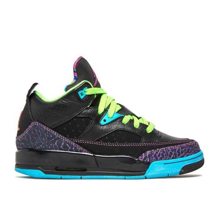 楽天スニケスナイキ　エアジョーダン Air Jordan 【 Jordan Son Of Mars Low Gs Youth Black/Club Pink-Gamma Blue-Court Purple 】 キッズ ベビー マタニティ キッズファッション 靴 スニーカー ジュニア キッズ 黒色 ブラック ク