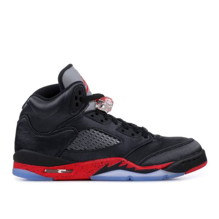 楽天スニケスナイキ　エアジョーダン Air Jordan 【 Jordan 5 Retro Gs 'Satin' Youth Black/University Red 】 レトロ キッズ ベビー マタニティ キッズファッション 靴 スニーカー ジュニア キッズ 黒色 ブラック Red 赤・