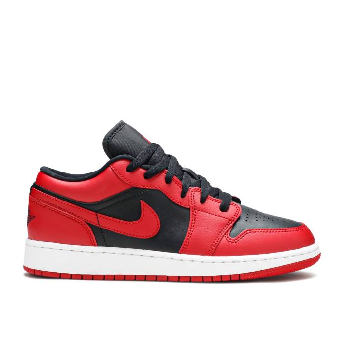 楽天スニケスナイキ　エアジョーダン Air Jordan 【 Jordan 1 Low Gs 'Reverse Bred' Youth Gym Red/Black/Gym Red/White 】 キッズ ベビー マタニティ キッズファッション 靴 スニーカー ジュニア キッズ Red 赤・レッド 黒色 ブ