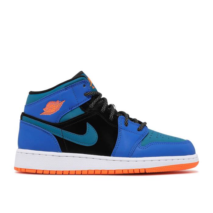 楽天スニケスナイキ　エアジョーダン Air Jordan 【 Jordan 1 Mid Gs 'Racer Blue' Youth Racer Blue/Green Abyss/Black 】 ミッド キッズ ベビー マタニティ キッズファッション 靴 スニーカー ジュニア キッズ 青色 ブルー gree