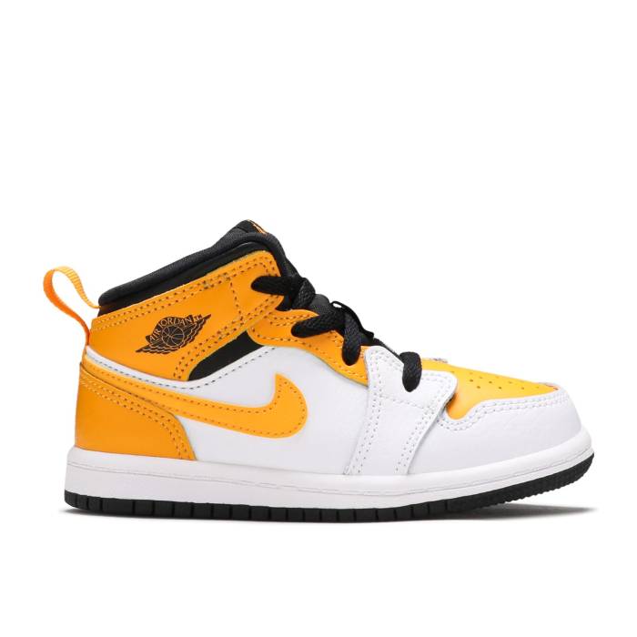 ʥ硼 Air Jordan  Jordan 1 Mid Td 'University Gold' Infant Whit...