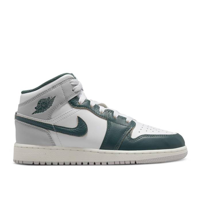 ʥ硼 Air Jordan  Jordan 1 Mid Se Gs 'Oxidized Green' Youth Whi...