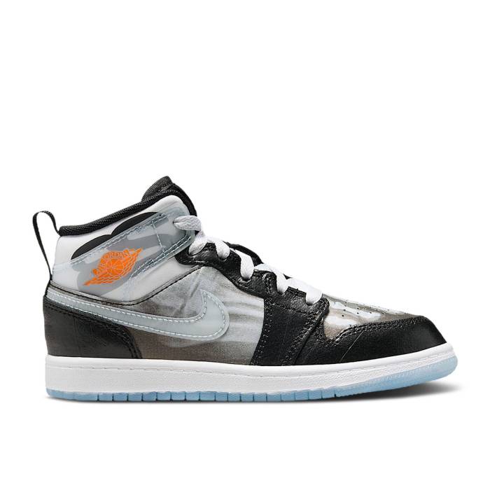 ナイキ　エアジョーダン Air Jordan 【 Jordan 1 Mid Ss Ps 'X-Ray' Youth Black/Ice Blue/Total Crims..