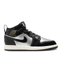 ナイキ エアジョーダン Air Jordan 【 Jordan 1 Mid Se Ps 'Black Metallic Silver' Youth Black/...
