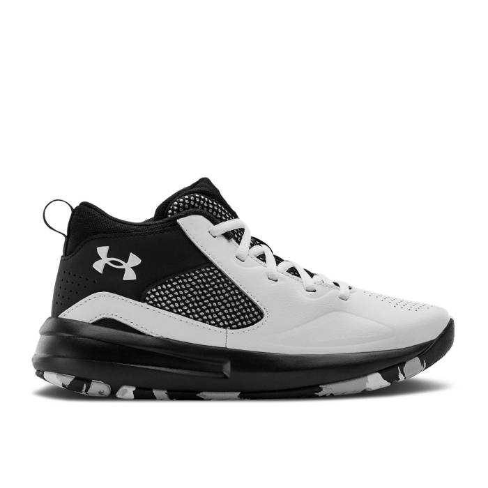 楽天スニケスアンダーアーマー Under Armour 【 Lockdown 5 Gs 'White Black' Youth White/Black 】 キッズ ベビー マタニティ キッズファッション 靴 スニーカー ジュニア キッズ 白色 ホワイト 黒色 ブラック