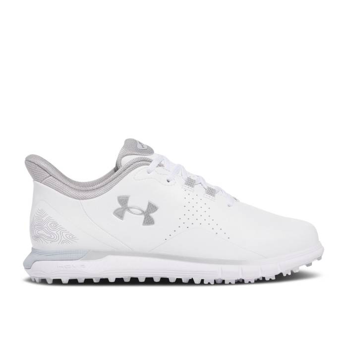 楽天スニケスアンダーアーマー Under Armour 【 Drive Fade Spikeless Golf 'White Metallic Silver' Men White/Metallic Silver 】 golf ゴルフ 靴 メンズ靴 スニーカー メンズ 白色 ホワイト Silver 銀色・シルバー
