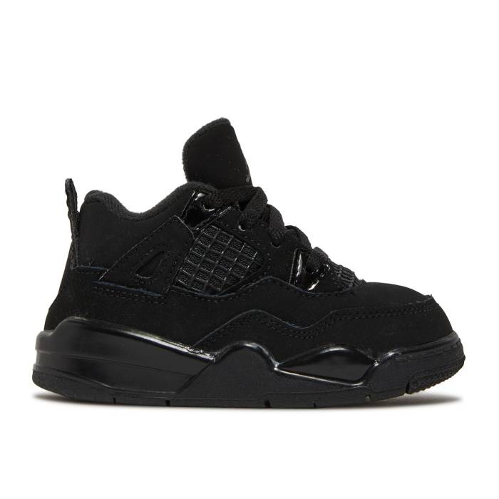 ʥ硼 Air Jordan  Jordan 4 Retro Td 'Black Cat' 2020 Infant Bla...
