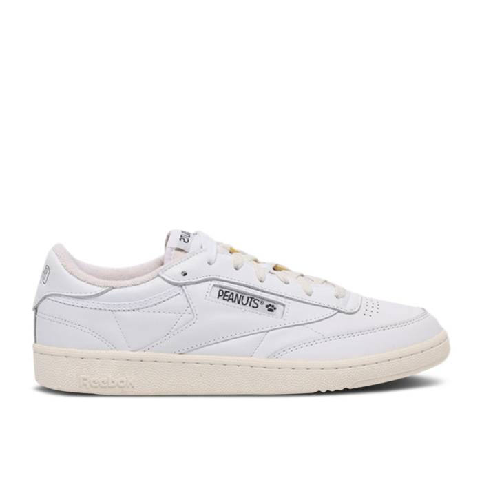 リーボック Reebok 【 Bait X Peanuts X Club C 85 'White' Men Footwear White/Core Black/Chalk 】 ..