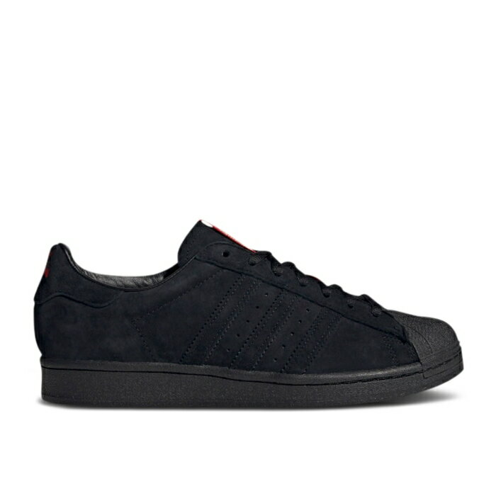 アディダス Adidas 【 Thrasher X Superstar Adv 'Black Scarlet' Men Core Black/Scarlet/Gold Metallic 】 スラッシャー Superstar スーパースター 靴 メンズ靴 スニーカー メンズ コア 黒色 ブラック ゴールド