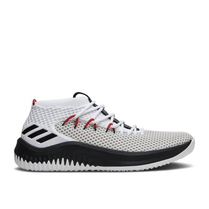 ���ǥ����� Adidas �� Dame 4 'Rip City' Men Running White/Core Black/Scarlet �� ��� �� ��...