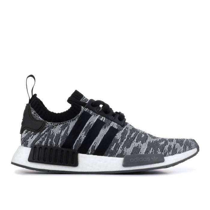 アディダス Adidas 【 Nmd_R1 Primeknit 'Black Glitch' Men Core Black/Core Black/Solar Red 】 靴 メンズ靴 スニーカー メンズ コア 黒色 ブラック Red 赤・レッド