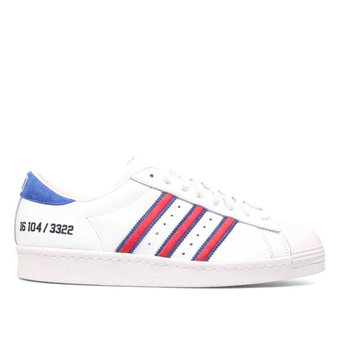 アディダス Adidas 【 D Mop X Superstar 80V Men Core White/Collegiate Royal/Red 】 Superstar スー..