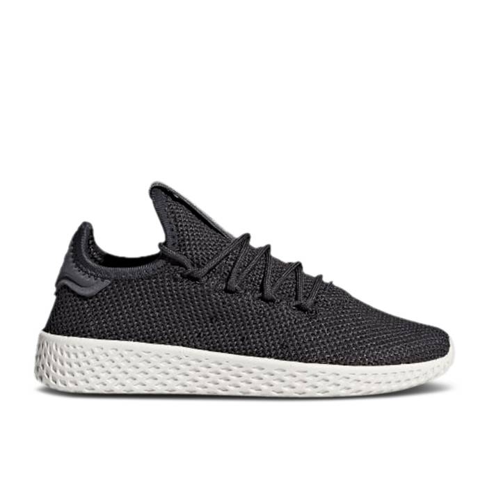楽天スニケスアディダス Adidas 【 Pharrell X Tennis Hu J 'Carbon' Youth Carbon/Carbon/Chalk White 】 テニス キッズ ベビー マタニティ キッズファッション 靴 スニーカー ジュニア キッズ カーボン 白色 ホワイト