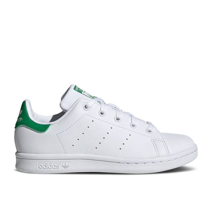 ǥ Adidas  Stan Smith Primegreen Little Kid 'White Green' Youth Cl...