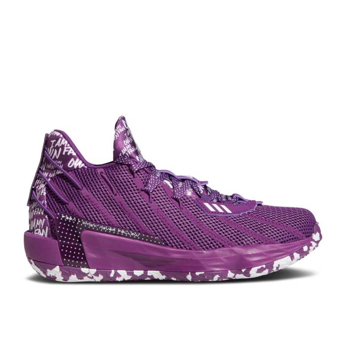 アディダス Adidas 【 Dame 7 'I Am My Own Fan - Glory Purple' Men Glory Purple/Cloud White/Glory Purple 】 靴 メンズ靴 スニーカー メンズ Purple 紫・パープル 白色 ホワイト