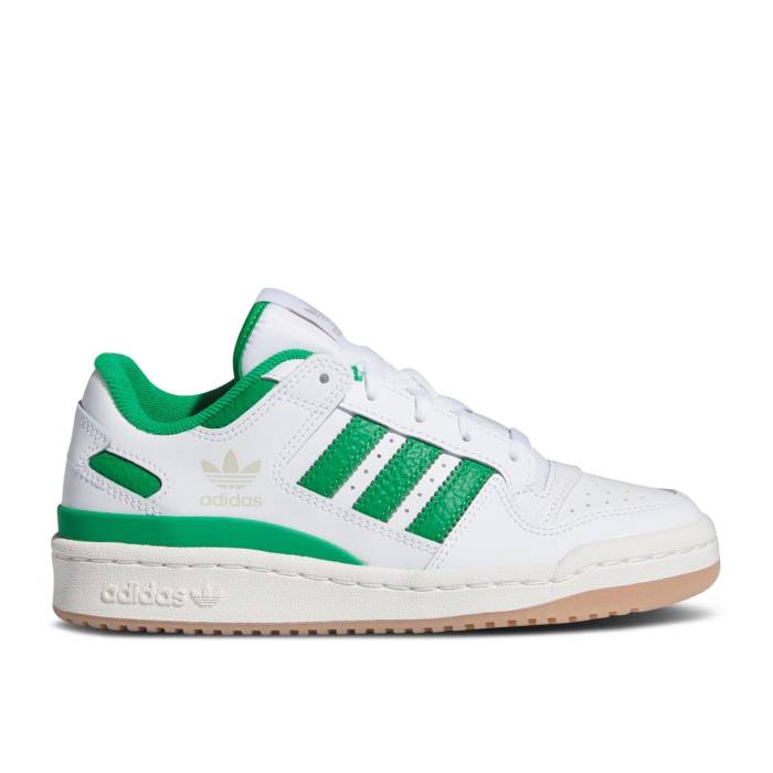 ǥ Adidas  Forum Low Cl J 'White Green' Youth Cloud White/Green/Cl...
