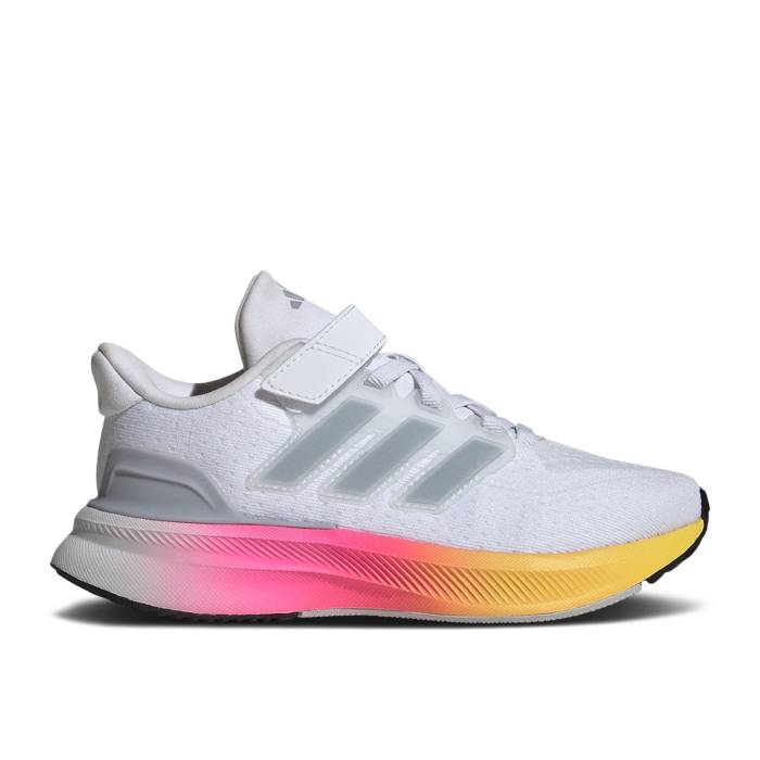 楽天スニケスアディダス Adidas 【 Ultrarun 5 C 'White Lucid Pink' Youth Cloud White/Halo Silver/Core Black 】 キッズ ベビー マタニティ キッズファッション 靴 スニーカー ジュニア キッズ 白色 ホワイト Silver 銀色・シル