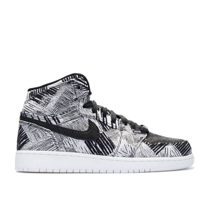 楽天スニケスナイキ　エアジョーダン Air Jordan 【 Jordan 1 Retro High Gg 'Bhm' Youth White/Black 】 レトロ ハイ キッズ ベビー マタニティ キッズファッション 靴 スニーカー ジュニア キッズ 白色 ホワイト 黒色 ブ