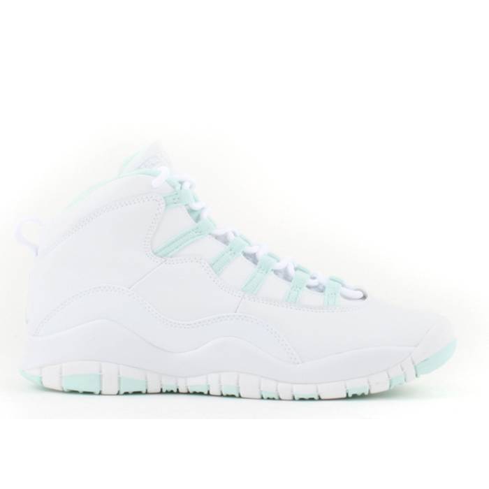 ʥ硼 Air Jordan  Jordan 10 Retro Gs Youth White/Ice Green-Vars...