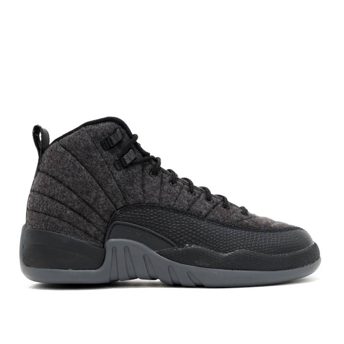 ʥ硼 Air Jordan  Jordan 12 Retro Gs 'Wool' Youth Black/Dark Gr...