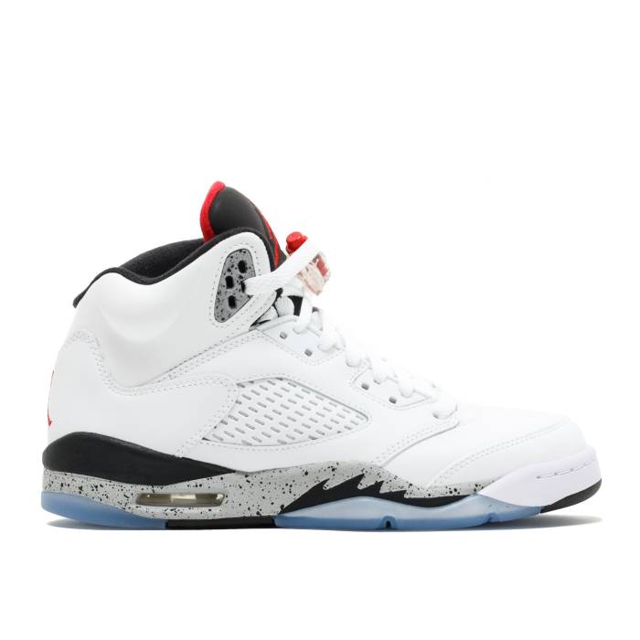楽天スニケスナイキ　エアジョーダン Air Jordan 【 Jordan 5 Retro Gs 'White Cement' Youth White/University Red-Black-Matte Silver 】 レトロ キッズ ベビー マタニティ キッズファッション 靴 スニーカー ジュニア キッズ 白色