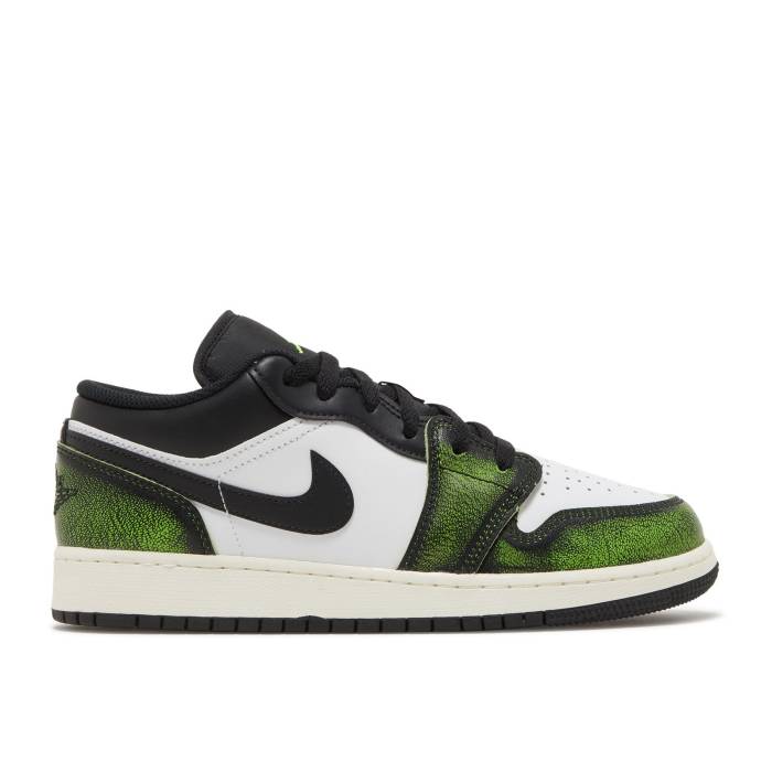 ʥ硼 Air Jordan  Jordan 1 Low Se Gs 'Wear-Away - Electric Gree...