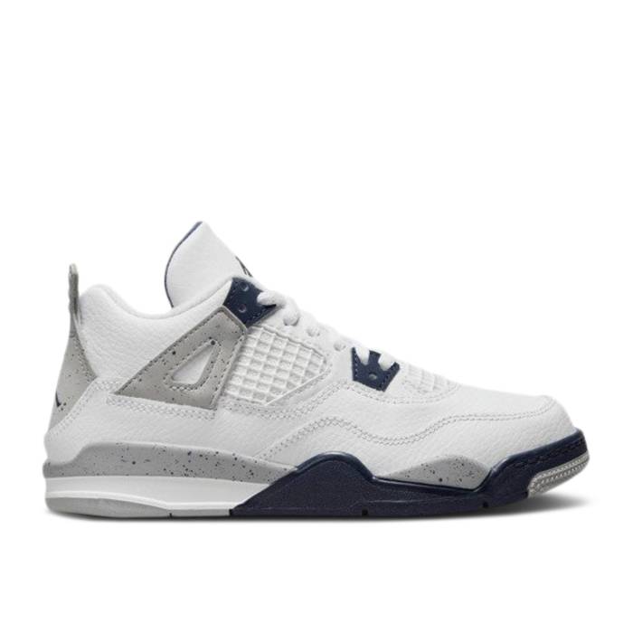 ʥ硼 Air Jordan  Jordan 4 Retro Ps 'Midnight Navy' Youth White...