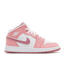 ナイキ エアジョーダン Air Jordan 【 Jordan 1 Mid Gs 'Valentine's Day 2023' Youth Coral Chalk/Desert Berry/White 】 ミッド キッズ ベビー マタニティ キッズファッション 靴 スニーカー ジュニア キッズ 白色