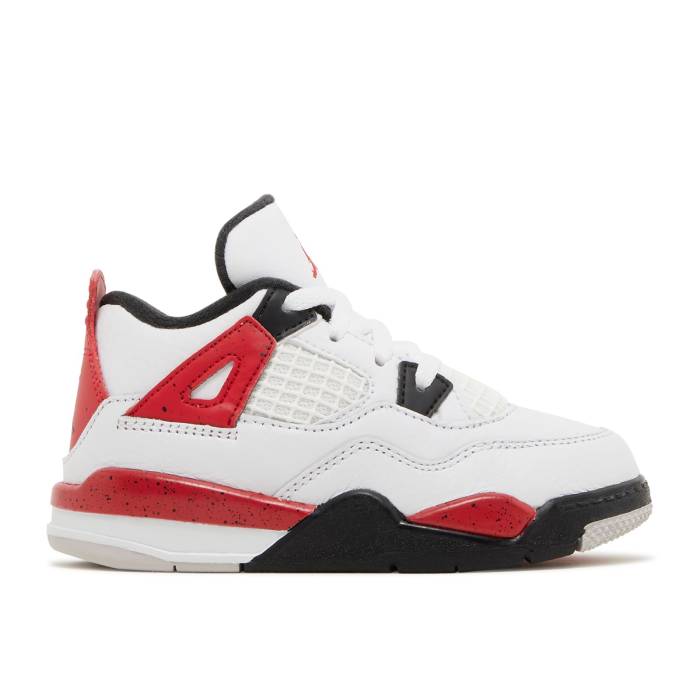 ʥ硼 Air Jordan  Jordan 4 Retro Td 'Red Cement' Infant White/F...