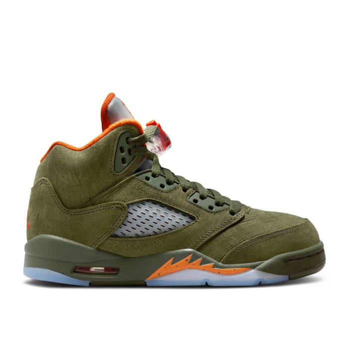 ナイキ エアジョーダン Air Jordan 【 Jordan 5 Retro Gs 'Olive' 2024 Youth Army Olive/Solar Orange 】 レトロ キッズ ベビー マタニティ キッズファッション 靴 スニーカー ジュニア キッズ アーミー olive オ