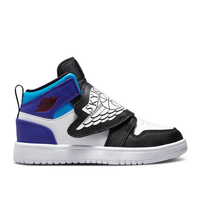 ナイキ　エアジョーダン Air Jordan 【 Sky Jordan 1 Ps 'Aqua' Youth White/Black/Bright Concord/True Red 】 スカイ キッズ ベビー マタニティ キッズファッション 靴 スニーカー ジュニア キッズ 白色 ホワイト