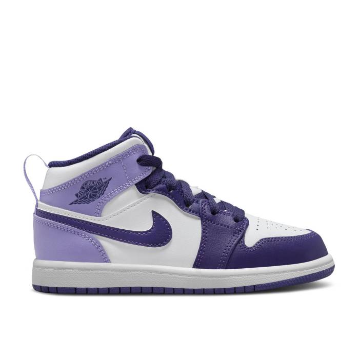 楽天スニケスナイキ　エアジョーダン Air Jordan 【 Jordan 1 Mid Ps 'Sky J Purple' Youth Sky J Purple/Sky J Purple/White/Sky J Light Purple 】 ミッド キッズ ベビー マタニティ キッズファッション 靴 スニーカー ジュニア キッ