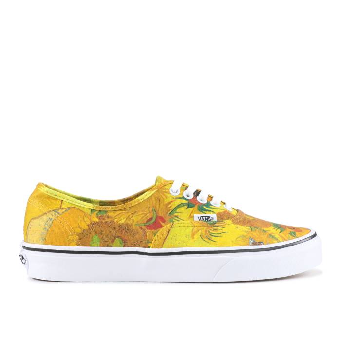 楽天スニケスヴァンズ Vans 【 Vincent Van Gogh X Authentic 'Sunflowers' Men Sunflowers/True White 】 オーセンティック 靴 メンズ靴 スニーカー メンズ 白色 ホワイト