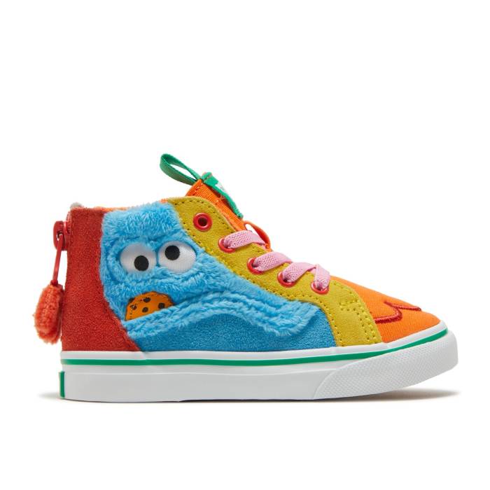 楽天スニケスヴァンズ Vans 【 Sesame Street X Sk8-Hi Zip Toddler 'Cookie Monster' Infant Multi-Color 】 street ストリート スケートハイ ベビー 赤ちゃん用 キッズ ベビー マタニティ ベビーファッション 靴 スニーカー ベビ