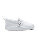 ヴァンズ Vans 【 Slip-On V Toddler 'Triple White' Infant True White/True White 】 slip-on スリッポン ベビー 赤ちゃん用 キッズ ベビー マタニティ ベビーファッション 靴 スニーカー ベビー 白色 ホワイト
